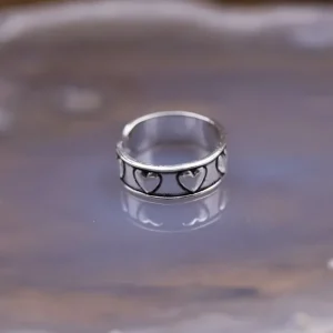 Colimaçon Bagues De Phalanges | Bagues-Bague de phalanges à motif coeurs