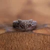 Colimaçon Bagues D'exception-Bague d'exception en argent avec émail et marcassites - hibou