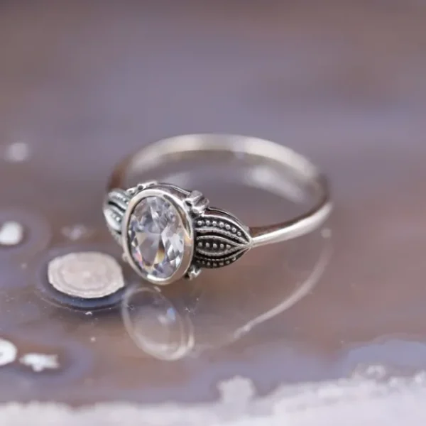 Colimaçon Bagues Avec Pierre | Bagues D'exception-Bague d'exception en argent et pierre oxyde de zirconium