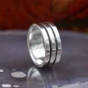 Colimaçon Bagues Sans Pierre-Bague en argent