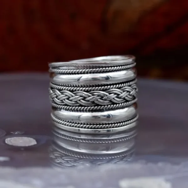 Colimaçon Bagues Sans Pierre-Bague en argent