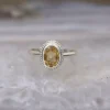 Colimaçon Bagues Avec Pierre-Bague en argent et citrine