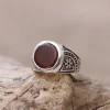 Colimaçon Bagues Avec Pierre | Bagues-Bague en argent et cornaline