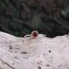 Colimaçon Bagues Avec Pierre-Bague en argent et grenat