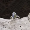 Colimaçon Bagues Avec Pierre-Bague en argent et labradorite