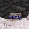 Colimaçon Bagues Avec Pierre-Bague en argent et lapis lazuli