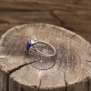 Colimaçon Bagues Avec Pierre-Bague en argent et lapis lazuli