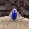 Colimaçon Bagues Avec Pierre-Bague en argent et lapis lazuli