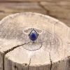 Colimaçon Bagues Avec Pierre-Bague en argent et lapis lazuli