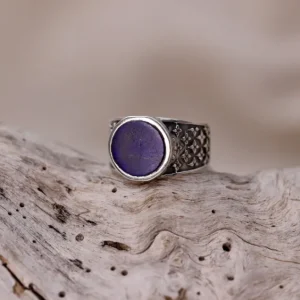 Colimaçon Bagues Avec Pierre | Bagues-Bague en argent et lapis lazuli