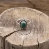 Colimaçon Bagues Avec Pierre-Bague en argent et malachite