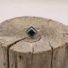 Colimaçon Bagues Avec Pierre-Bague en argent et onyx