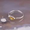 Colimaçon Bagues Avec Pierre-Bague en argent et pierre citrine