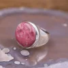 Colimaçon Bagues Avec Pierre-Bague en argent et pierre thulite