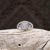 Colimaçon Bagues Avec Pierre-Bague en argent et pierre de lune