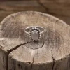 Colimaçon Bagues Avec Pierre-Bague en argent et quartz rose