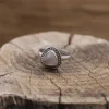 Colimaçon Bagues Avec Pierre-Bague en argent et quartz rose