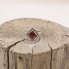 Colimaçon Bagues Avec Pierre-Bague en argent et racine de rubis