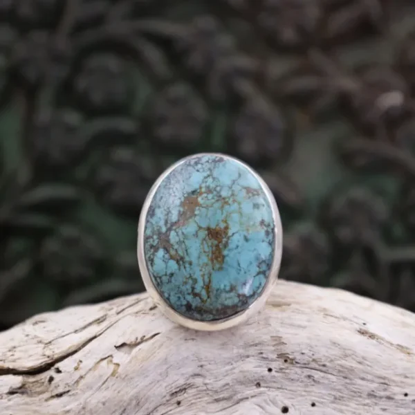 Colimaçon Bagues Avec Pierre-Bague en argent et turquoise