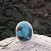 Colimaçon Bagues Avec Pierre-Bague en argent et turquoise