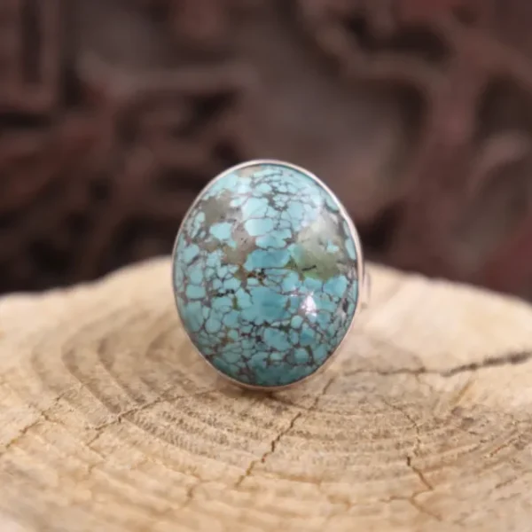 Colimaçon Bagues Avec Pierre-Bague en argent et turquoise