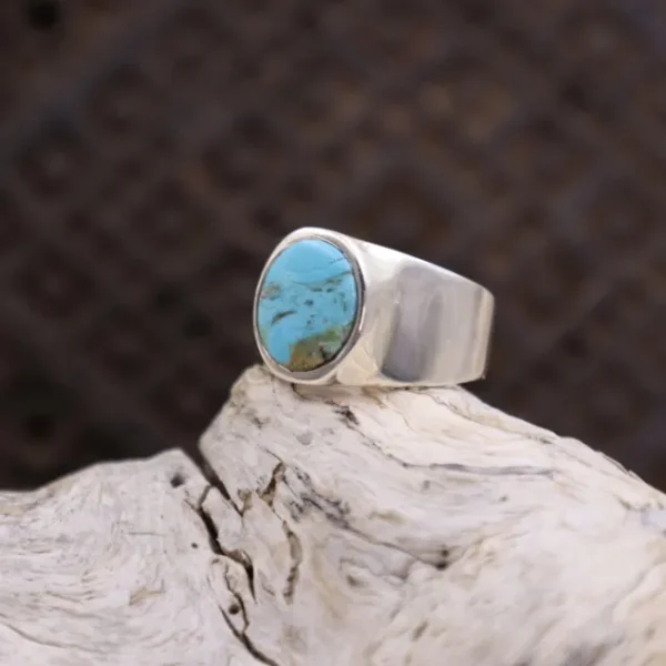 Colimaçon Bagues Avec Pierre | Bagues-Bague en argent et turquoise