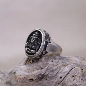 Colimaçon Bagues Sans Pierre-Bague en argent "Ganesh"