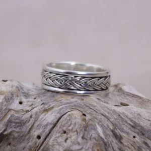 Colimaçon Bagues Sans Pierre | Bagues-Bague tressée en argent