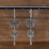 Colimaçon Boucles D'oreilles D'exception-Boucles d'oreilles d'exception en argent et marcassites