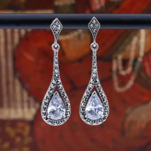 Colimaçon Boucles D'oreilles D'exception-Boucles d'oreilles d'exception en argent, pierre zirconium et marcassites