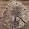 Colimaçon Boucles D'oreilles Avec Pierre-Boucles d'oreilles en argent et pierre quartz rose