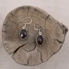 Colimaçon Boucles D'oreilles Avec Pierre-Boucles d'oreilles en argent et quartz fumé