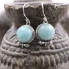 Colimaçon Boucles D'oreilles Avec Pierre-Boucles d'oreilles en argent et amazonite