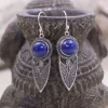 Colimaçon Boucles D'oreilles Avec Pierre-Boucles d'oreilles en argent et lapis lazuli