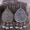 Colimaçon Boucles D'oreilles Avec Pierre-Boucles d'oreilles en argent et pierre de lune