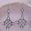 Colimaçon Boucles D'oreilles Avec Pierre-Boucles d'oreilles en argent et topaze bleue