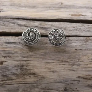 Colimaçon Boucles D'oreilles Sans Pierre-Boucles d'oreilles en argent "spirales"