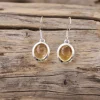 Colimaçon Boucles D'oreilles Avec Pierre-Boucles d'oreilles en argent et citrine