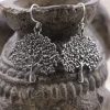 Colimaçon Boucles D'oreilles Sans Pierre-Boucles d'oreilles en argent "arbre"