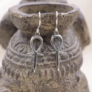 Colimaçon Boucles D'oreilles Sans Pierre-Boucles d'oreilles en argent - croix de vie