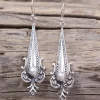 Colimaçon Boucles D'oreilles Avec Pierre-Boucles d'oreilles en argent et perle de rivière