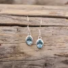 Colimaçon Boucles D'oreilles Avec Pierre-Boucles d'oreilles en argent et apatite