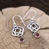 Colimaçon Boucles D'oreilles Avec Pierre-Boucles d'oreilles en argent et zirconium