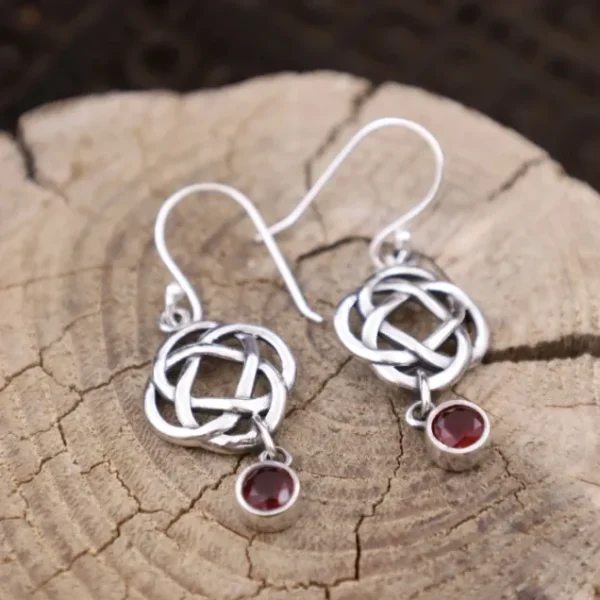 Colimaçon Boucles D'oreilles Avec Pierre-Boucles d'oreilles en argent et zirconium