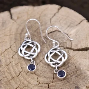 Colimaçon Boucles D'oreilles Avec Pierre-Boucles d'oreilles en argent et zirconium