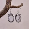 Colimaçon Boucles D'oreilles Avec Pierre-Boucles d'oreilles en argent et pierre de lune