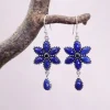 Colimaçon Boucles D'oreilles Avec Pierre-Boucles d'oreilles en argent et lapis lazuli