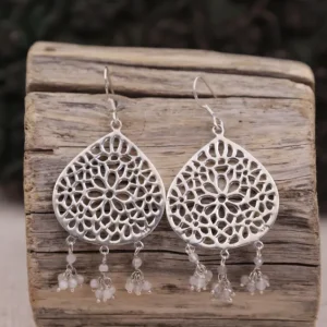 Colimaçon Boucles D'oreilles Avec Pierre-Boucles d'oreilles en argent et pierre de lune