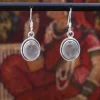 Colimaçon Boucles D'oreilles Avec Pierre-Boucles d'oreilles en argent et pierre préhnite