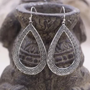 Colimaçon Boucles D'oreilles Sans Pierre-Boucles d'oreilles fleuries en argent